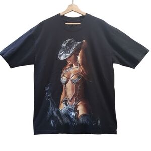 Beyonce T Shirt Official Renaissance Tour 2023 Horse Cowboy Hat Music Size L